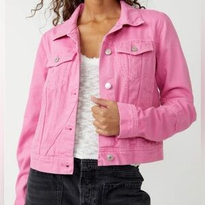 Free People - We The Free Rumors Sugar Magnolia Denim Jacket Women’s Size Small